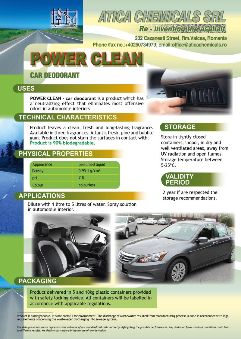 POWER CLEAN Car deodorant