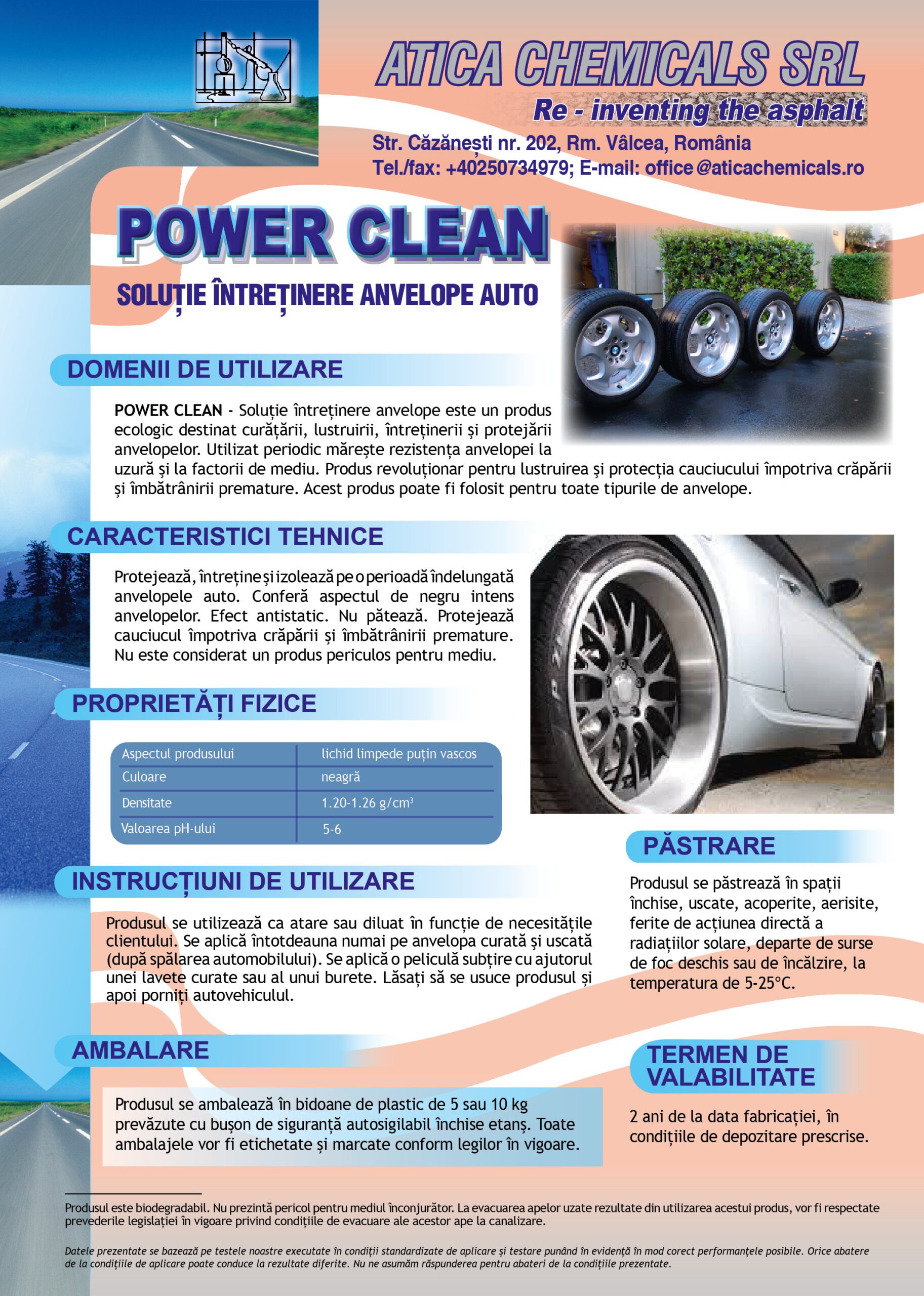 POWER CLEAN - Soluție întreținere anvelope auto