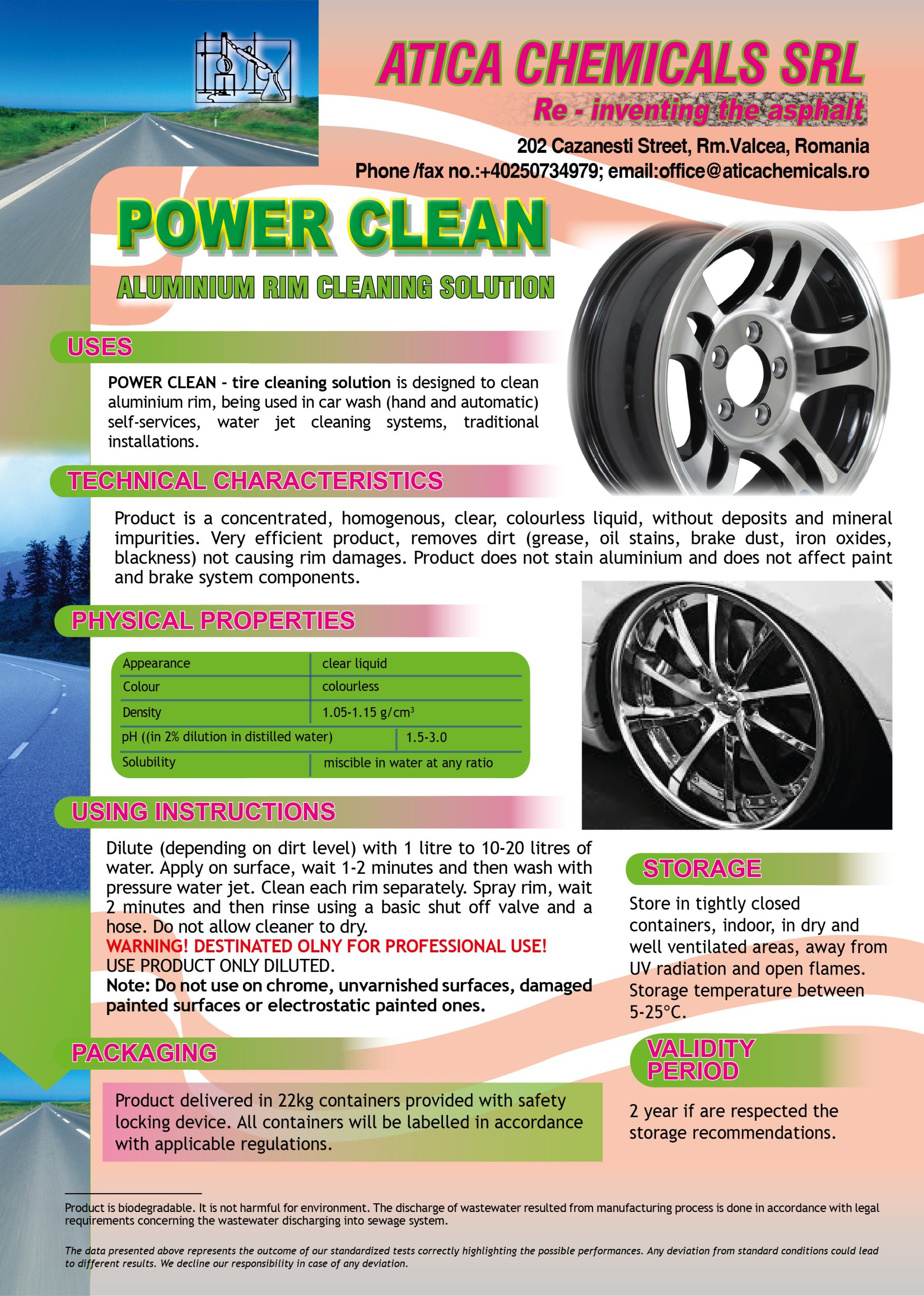 POWER CLEAN Aluminimum rim cleaning solution